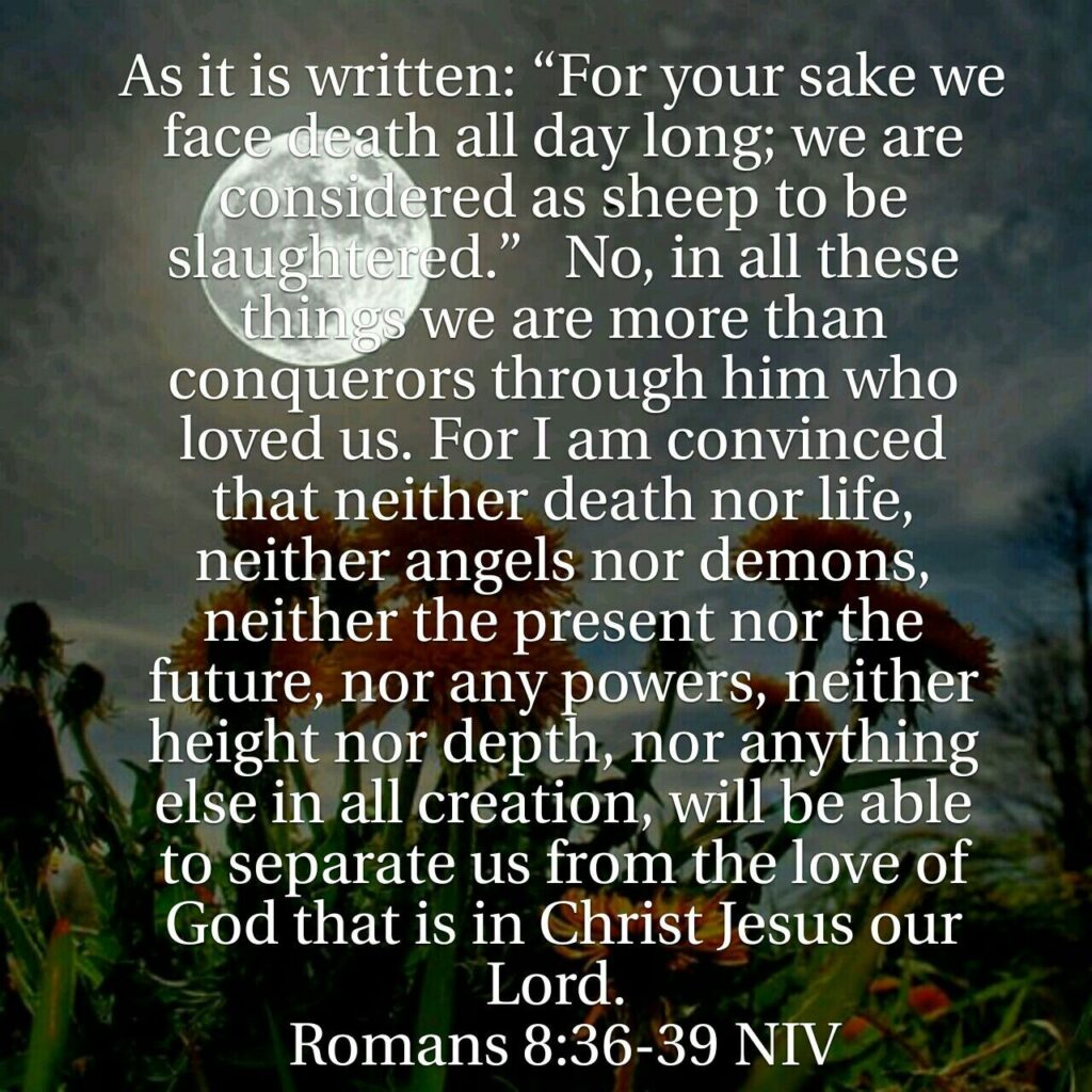 Crossroads Christian Fellowship - One thing remainsYour love never fails,  never gives up, never runs out on me! . Romans 8:35-39 NLT Can anything ever  separate us from Christ's love? Does it